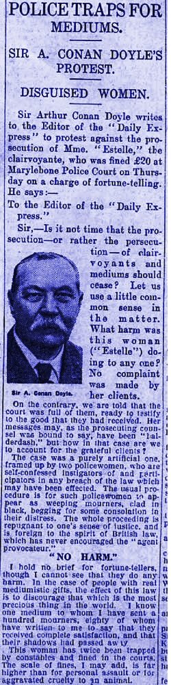 Conan Doyle Daily Express clipping